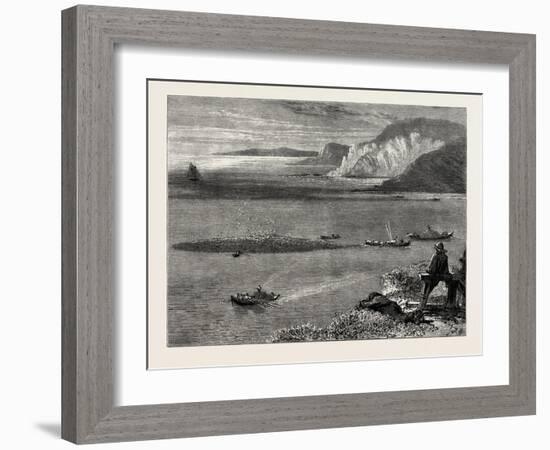 Pilchard Fishing of the Lizard, the South Coast, UK, 19th Century-null-Framed Giclee Print