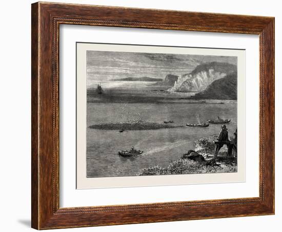 Pilchard Fishing of the Lizard, the South Coast, UK, 19th Century-null-Framed Giclee Print