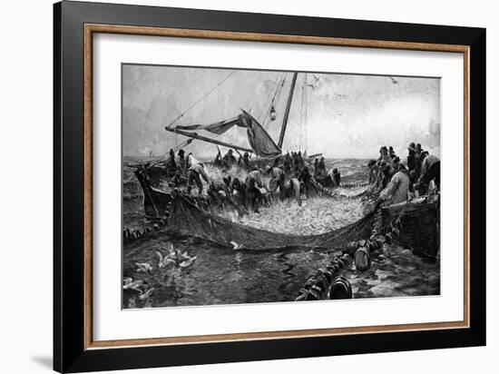 Pilchards, 1900-Charles Napier Hemy-Framed Giclee Print