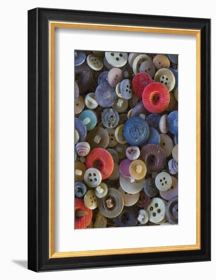 Pile of antique buttons-Mallorie Ostrowitz-Framed Photographic Print