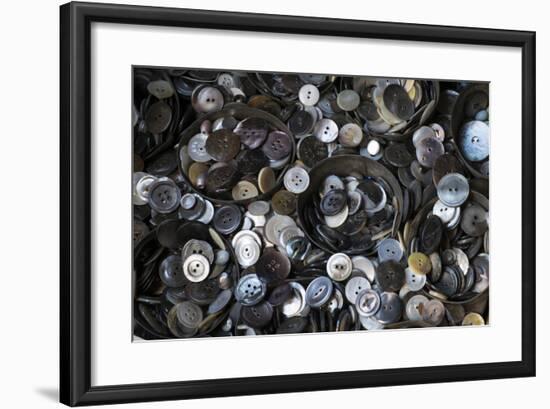 Pile of Old Buttons, New York City, New York, USA-Julien McRoberts-Framed Photographic Print