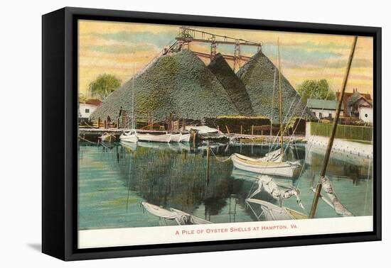 Pile of Oyster Shells, Hampton, Virginia-null-Framed Stretched Canvas