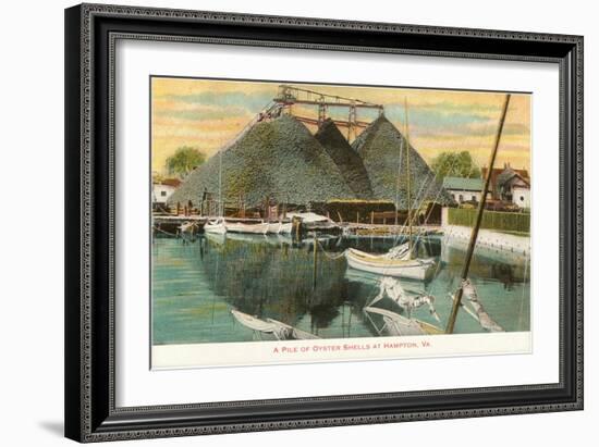 Pile of Oyster Shells, Hampton, Virginia-null-Framed Art Print