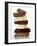 Pile of Pieces of White and Dark Chocolate-Eising Studio Food Photo and Video-Framed Photographic Print