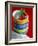 Pile of Soup Bowls with Tomato, Bay Leaf and Chilis-Karl Newedel-Framed Photographic Print