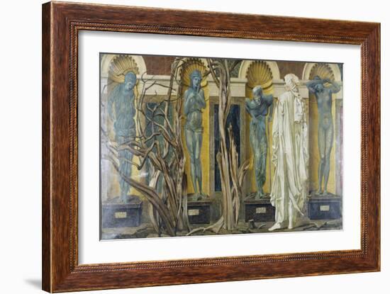 Pilgrim at the Garden of Idleness, 19th Century-Edward Burne-Jones-Framed Giclee Print