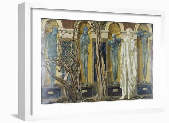 Pilgrim at the Garden of Idleness, 19th Century-Edward Burne-Jones-Framed Giclee Print