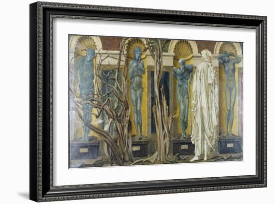 Pilgrim at the Garden of Idleness, 19th Century-Edward Burne-Jones-Framed Giclee Print