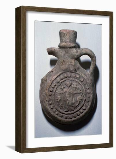 Pilgrim flask for the shrine of St Menas, 6th century-Unknown-Framed Giclee Print