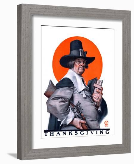 "Pilgrim,"November 29, 1924-Joseph Christian Leyendecker-Framed Giclee Print