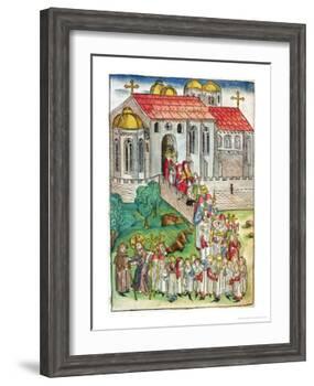 Pilgrim of Santiago De Compostela and Procession, 1491-Michael Wolgemut Or Wolgemuth-Framed Giclee Print