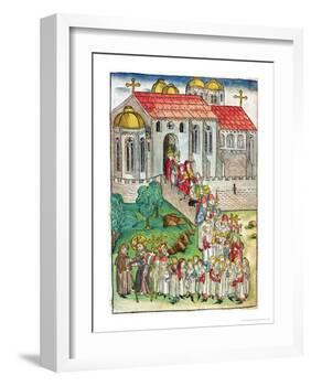 Pilgrim of Santiago De Compostela and Procession, 1491-Michael Wolgemut Or Wolgemuth-Framed Giclee Print