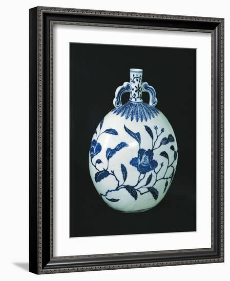 Pilgrim's 'Blue and White' Gourd with Floral Decorations, c.1403-24-null-Framed Giclee Print