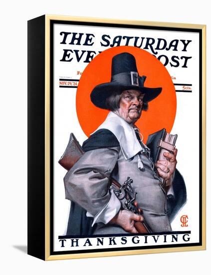 "Pilgrim," Saturday Evening Post Cover, November 29, 1924-Joseph Christian Leyendecker-Framed Premier Image Canvas