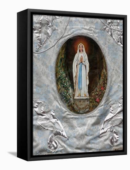 Pilgrimage Banner, Lourdes, Hautes Pyrenees, France, Europe-Godong-Framed Premier Image Canvas