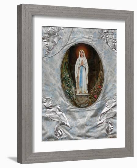 Pilgrimage Banner, Lourdes, Hautes Pyrenees, France, Europe-Godong-Framed Photographic Print