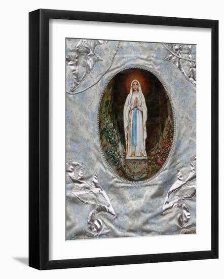 Pilgrimage Banner, Lourdes, Hautes Pyrenees, France, Europe-Godong-Framed Photographic Print