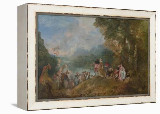 Pilgrimage to Cythera (Embarkation for Cyther), 1717-Jean Antoine Watteau-Framed Premier Image Canvas