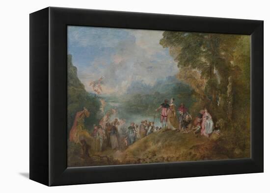 Pilgrimage to Cythera (Embarkation for Cyther), 1717-Jean Antoine Watteau-Framed Premier Image Canvas