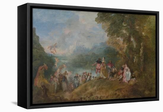 Pilgrimage to Cythera (Embarkation for Cyther), 1717-Jean Antoine Watteau-Framed Premier Image Canvas