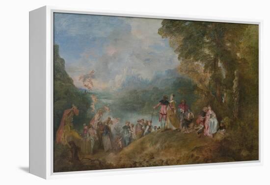 Pilgrimage to Cythera (Embarkation for Cyther), 1717-Jean Antoine Watteau-Framed Premier Image Canvas