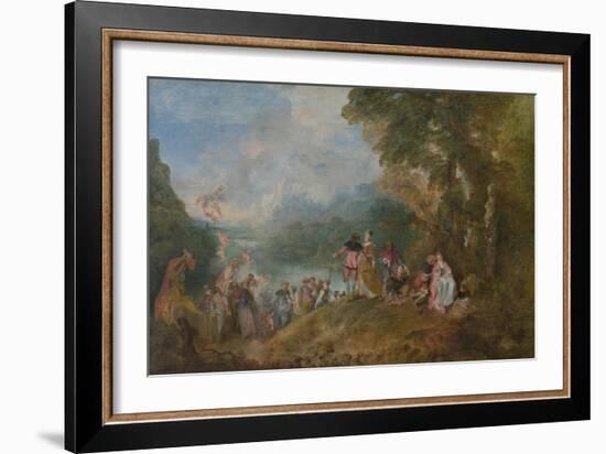 Pilgrimage to Cythera (Embarkation for Cyther), 1717-Jean Antoine Watteau-Framed Giclee Print