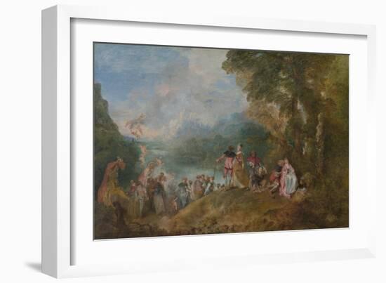 Pilgrimage to Cythera (Embarkation for Cyther), 1717-Jean Antoine Watteau-Framed Giclee Print