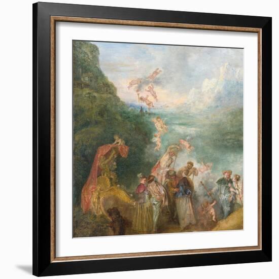 Pilgrimage to Cythera (Embarkation for Cyther) Detal: Putti, 1717-Jean Antoine Watteau-Framed Giclee Print