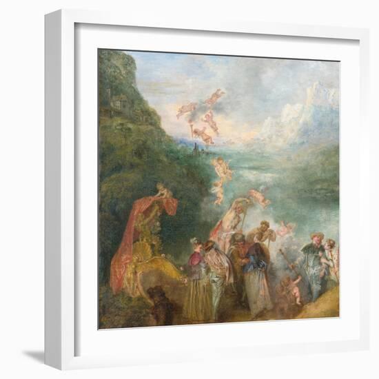 Pilgrimage to Cythera (Embarkation for Cyther) Detal: Putti, 1717-Jean Antoine Watteau-Framed Giclee Print