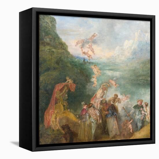 Pilgrimage to Cythera (Embarkation for Cyther) Detal: Putti, 1717-Jean Antoine Watteau-Framed Premier Image Canvas