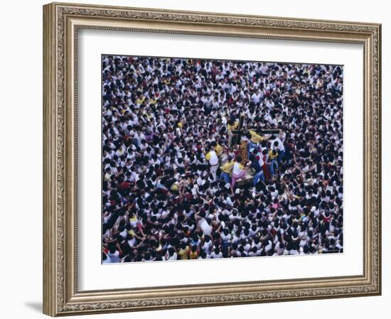 Pilgrims and Devotees Taking Part in Annual Black Nazarene Procession, Manila, Philippines-Alain Evrard-Framed Photographic Print