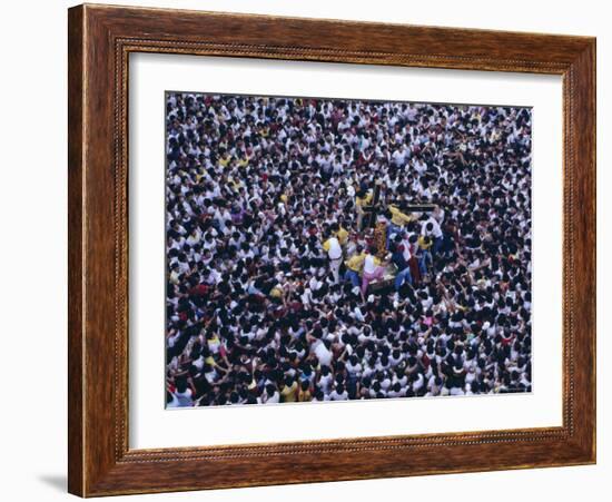 Pilgrims and Devotees Taking Part in Annual Black Nazarene Procession, Manila, Philippines-Alain Evrard-Framed Photographic Print