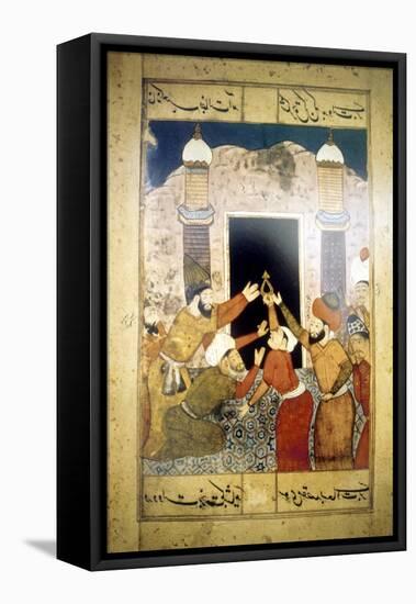 Pilgrims at Mecca-null-Framed Premier Image Canvas