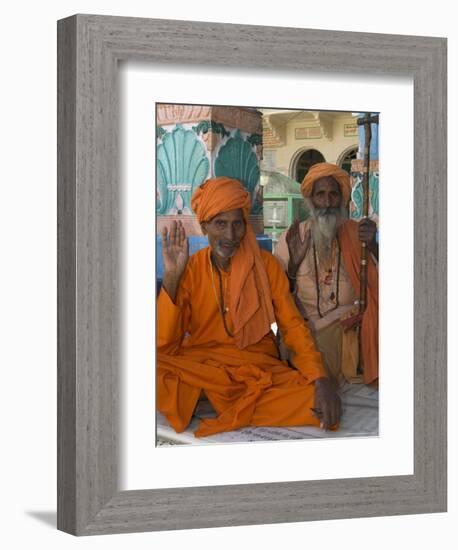 Pilgrims at the Brahma Temple, Followers of the Hindu God of Creation, Pushkar, India-Eitan Simanor-Framed Photographic Print