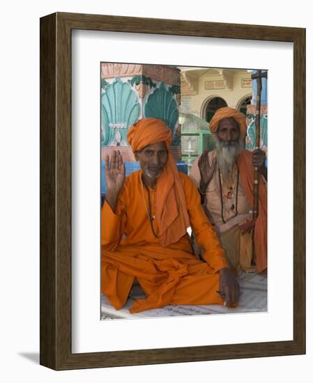 Pilgrims at the Brahma Temple, Followers of the Hindu God of Creation, Pushkar, India-Eitan Simanor-Framed Photographic Print