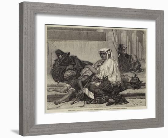 Pilgrims at the Foot of the Obelisk of Sixtus V at Rome-Hippolyte Delaroche-Framed Giclee Print