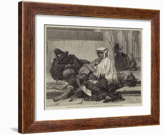 Pilgrims at the Foot of the Obelisk of Sixtus V at Rome-Hippolyte Delaroche-Framed Giclee Print