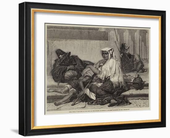 Pilgrims at the Foot of the Obelisk of Sixtus V at Rome-Hippolyte Delaroche-Framed Giclee Print