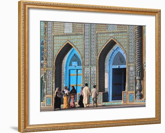 Pilgrims at the Shrine of Hazrat Ali, Who was Assassinated in 661, Mazar-I-Sharif, Afghanistan-Jane Sweeney-Framed Photographic Print