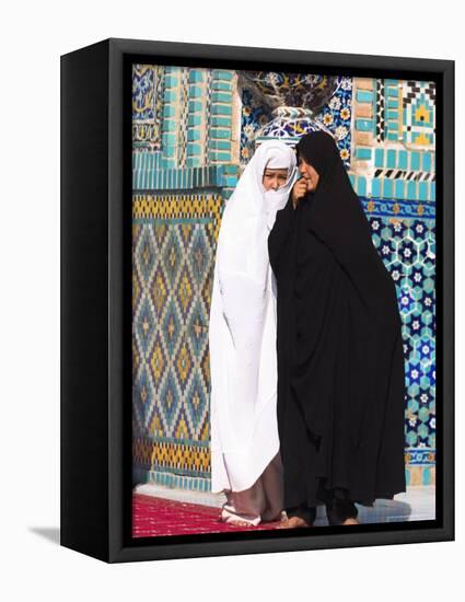 Pilgrims at the Shrine of Hazrat Ali, Who was Assassinated in 661, Mazar-I-Sharif, Afghanistan-Jane Sweeney-Framed Premier Image Canvas