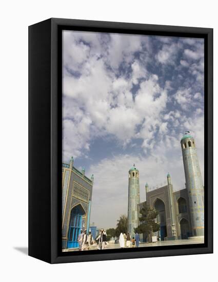 Pilgrims at the Shrine of Hazrat Ali, Who was Assassinated in 661, Mazar-I-Sharif, Afghanistan-Jane Sweeney-Framed Premier Image Canvas