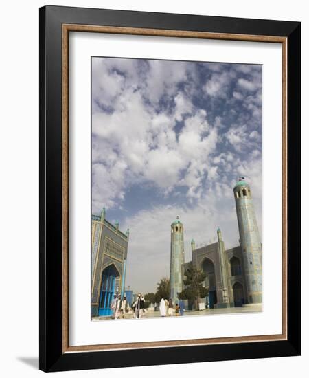 Pilgrims at the Shrine of Hazrat Ali, Who was Assassinated in 661, Mazar-I-Sharif, Afghanistan-Jane Sweeney-Framed Photographic Print