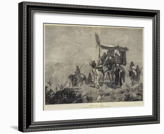Pilgrims En Route to Mecca-Richard Beavis-Framed Giclee Print