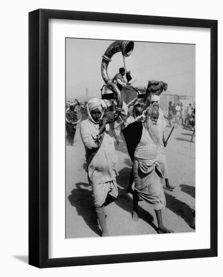 Pilgrims Gathering For Kumbh Mela, a Hindu Religious Celebration-James Burke-Framed Photographic Print