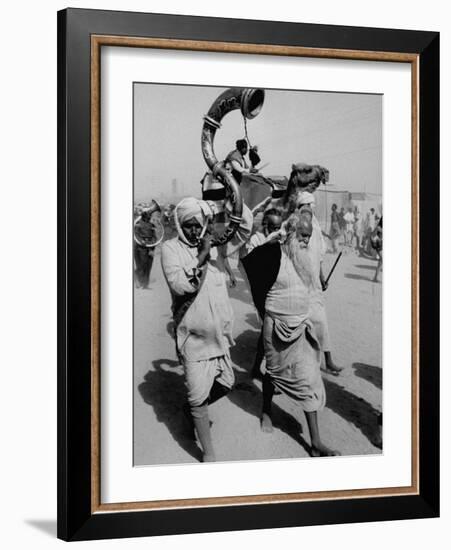 Pilgrims Gathering For Kumbh Mela, a Hindu Religious Celebration-James Burke-Framed Photographic Print