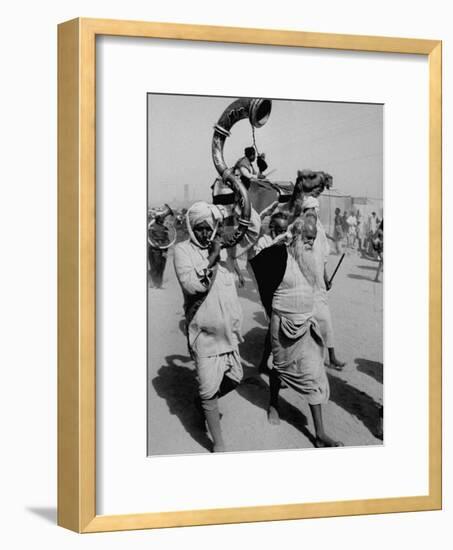 Pilgrims Gathering For Kumbh Mela, a Hindu Religious Celebration-James Burke-Framed Photographic Print