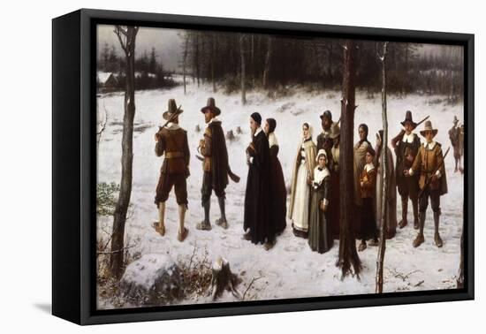 Pilgrims Going to Church, 1867-George Henry Boughton-Framed Premier Image Canvas