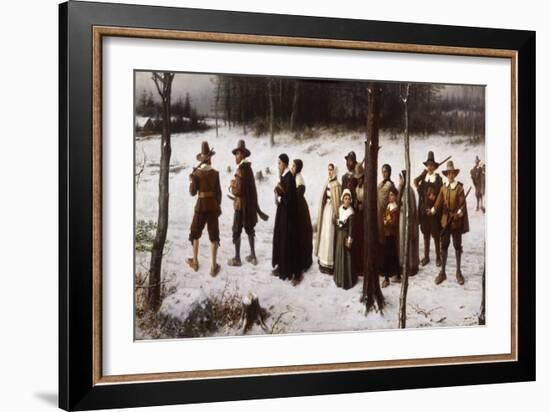 Pilgrims Going to Church, 1867-George Henry Boughton-Framed Giclee Print