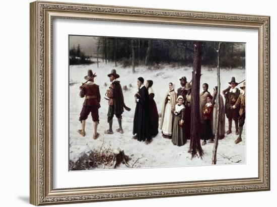 Pilgrims Going to Church-George Henry Boughton-Framed Giclee Print