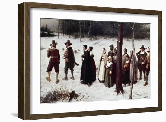 Pilgrims Going to Church-George Henry Boughton-Framed Giclee Print